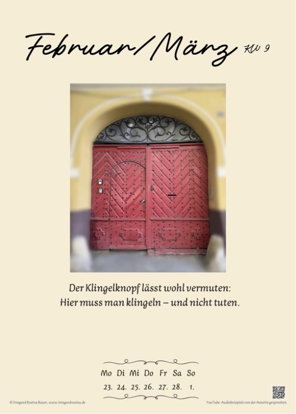 Beispielseite Maerz aus dem TOR-heiten Kalender 2026