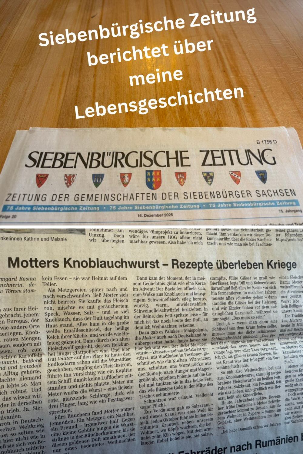 Motters Knoblauchwurst – Wie ein siebenbürgisches Familienrezept Generationen verbindet